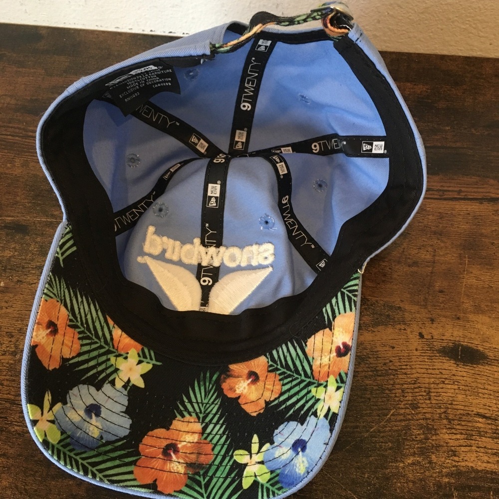 Snowbird Ski Resort New Era 9Twenty Strapback Hat • Light Blue Hawaiian Trim • - Picture 2 of 6